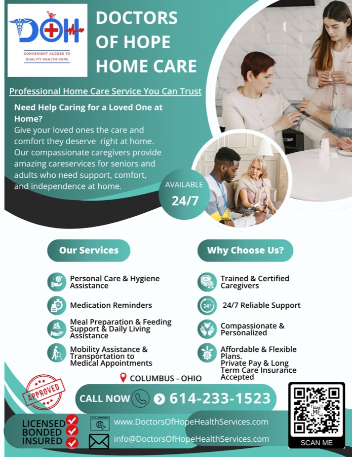 Doctors of Hope home care flyer preview